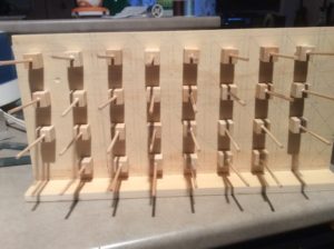 Added dowels into the cubed holes